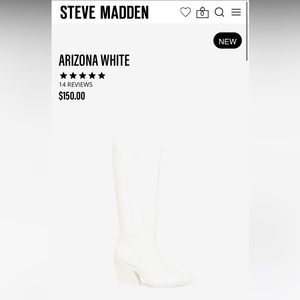 Steve Madden Arizona White Cowboy Boot
